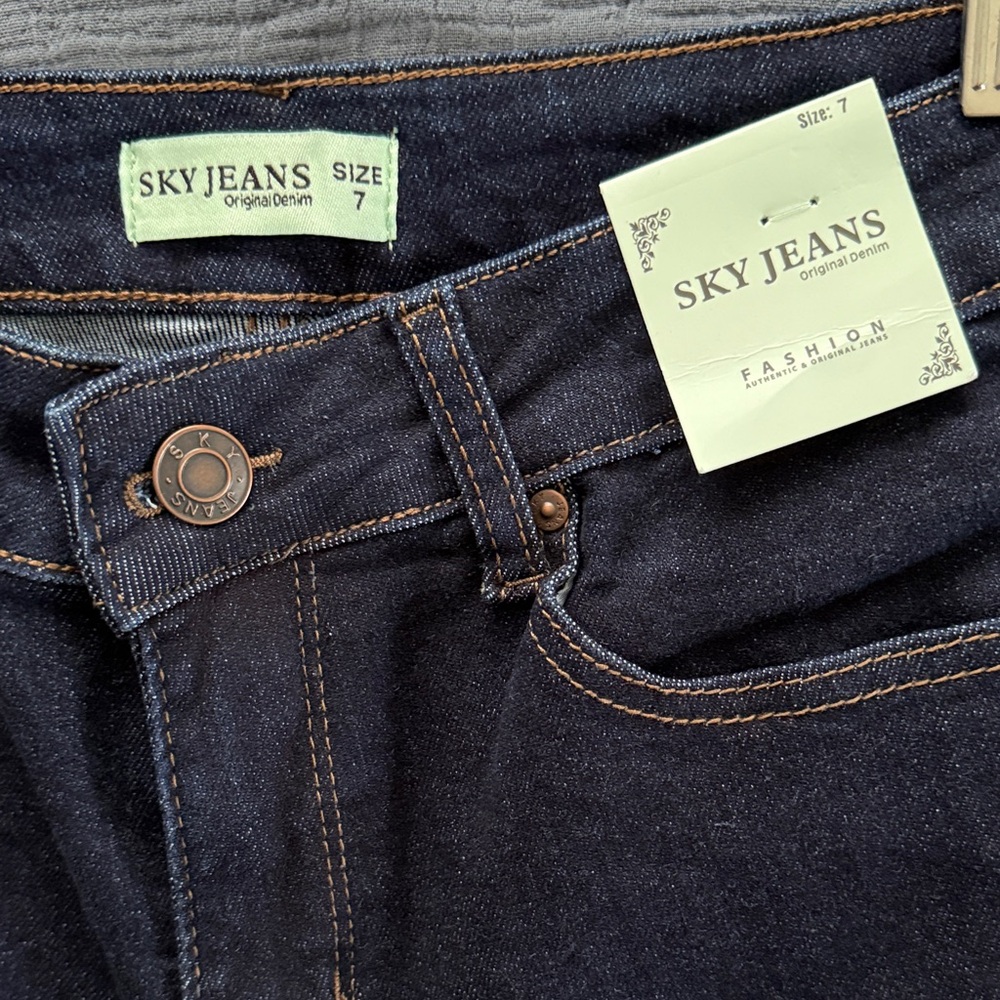 Sky Jeans Bootcut Dark Wash Women’s Stretch Denim Jeans Size 7 NWT - Picture 2 of 11